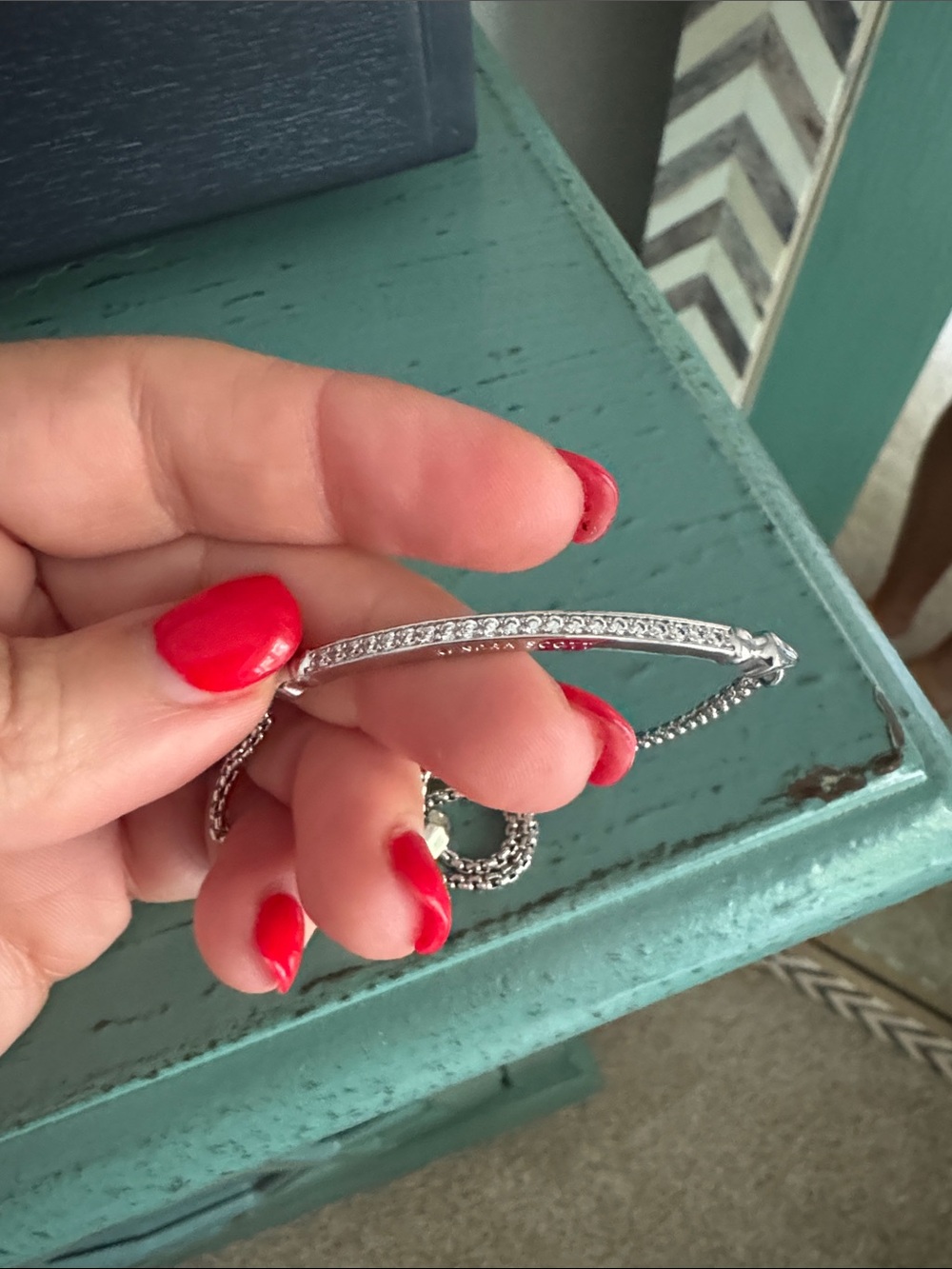 Silver Pavé Bar bracelet in Silver